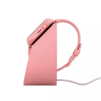 Stelio ST-CHS01-PK Junior rožinis įkrovimo stovas – USB belaidis dokas telefonams ir planšetėms, vienas prievadas, kompaktiškas
