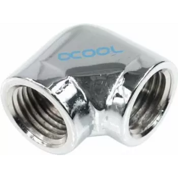 Alphacool HF L formos jungtis G1/4 vidinis sriegis į G1/4 vidinį sriegį - Chromuota (17041)