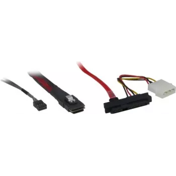 Inter-Tech vidinis SAS kabelis - SAS 6Gbit/s - Mini SAS (SFF-8087) prie maitinimo šaltinio, 4 kontaktų, vidinis SAS, 29 kontaktų (SFF-8482) - 50 cm - juodas, raudonas (88885001)
