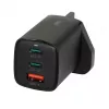 iBOX C-65 Black, universalus 65W GaN įkroviklis su UK kištuku