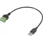 Renkforce USB 2.0 adapterio laidas [1x 2.0 kištukas A - 1x gnybtų jungtis] RF-6443966 30 cm