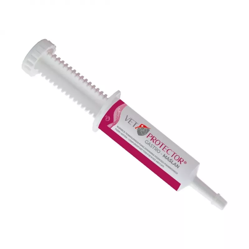 JM Sante VET PROTECTOR Gastro Butyrate 60 ml skystas maisto papildas šunims ir katėms, be sojos, be glitimo