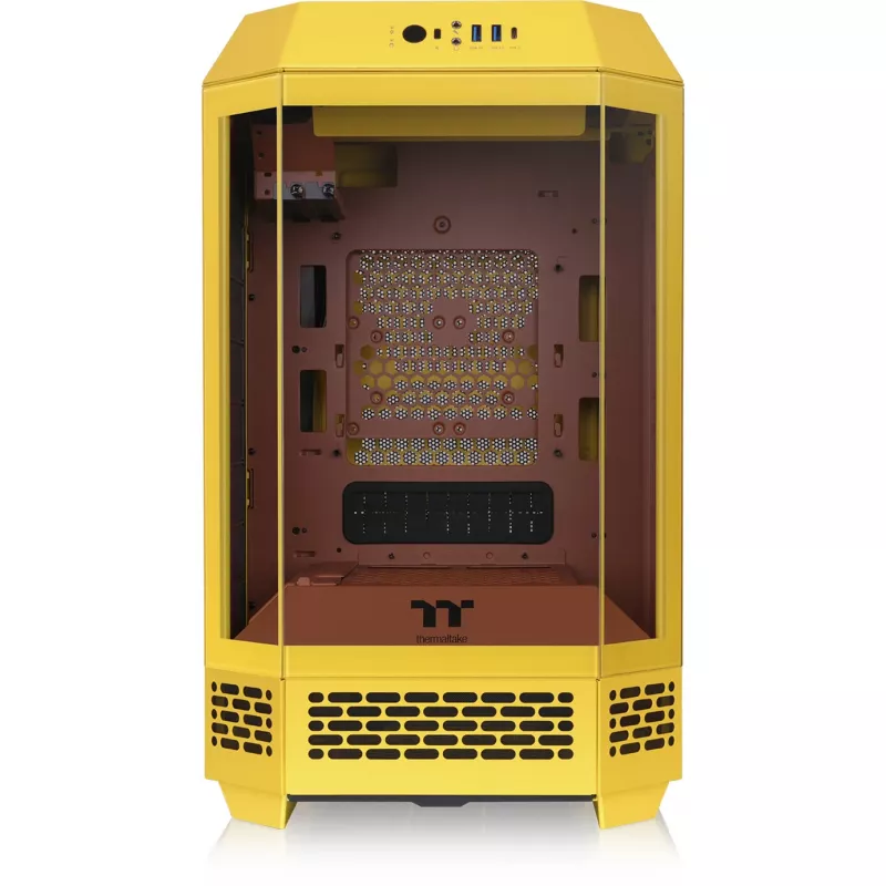 Mini bokštas THERMALTAKE The Tower 250 Butter Caramel – microATX/Mini-ITX, ATX palaikymas, kompaktiškas korpusas