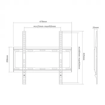 TV laikiklis SUNNE 32-55-EF Juodas 139,7 cm (55 col.)