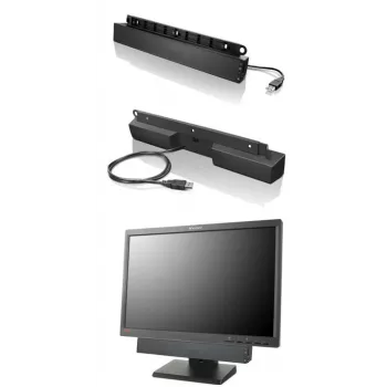 Lenovo USB garso juosta juoda 2.0 kanalų 2,5 W