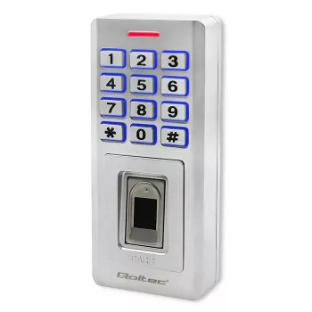 Pirštų atspaudų ir RFID kodų spyna QOLTEC 52447 su IP68 apsauga