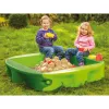 Smėlio dėžė Simba‑Dickie BIG 800056733, plastikinė, 1380×1380 mm, įmontuoti suoleliai, žalia
