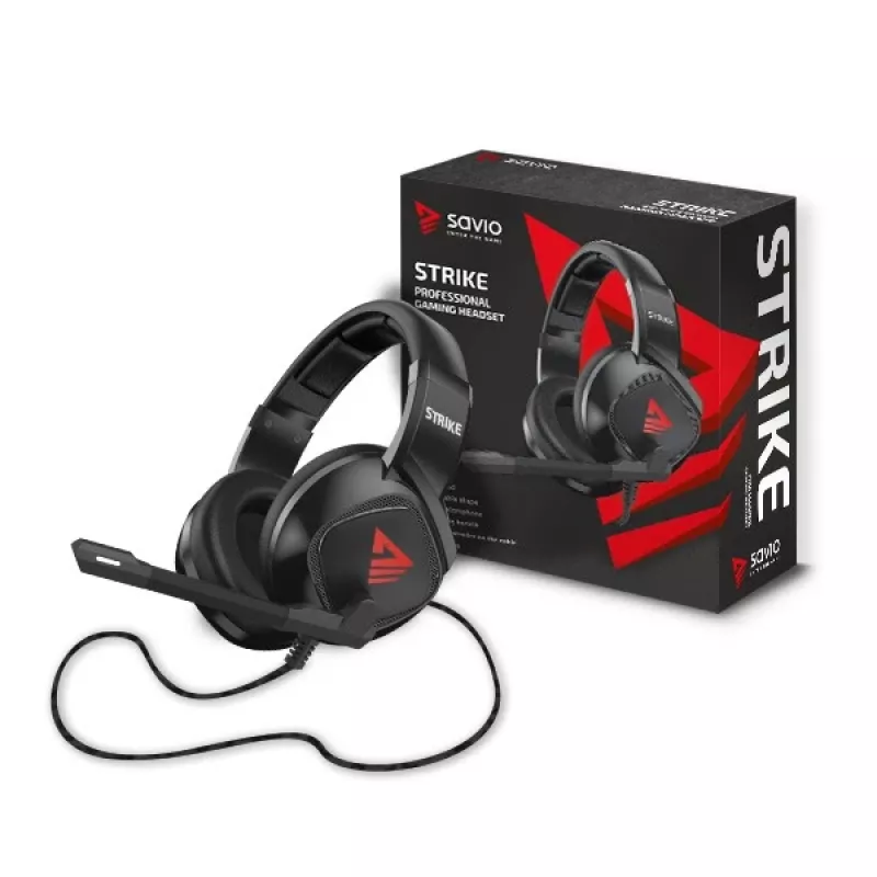 SAVIO Headphones Strike – Žaidimų ausinės su mikrofonu