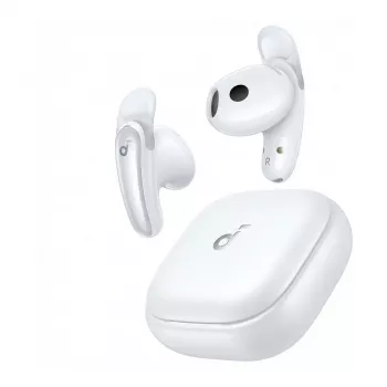 ANKER Soundcore Liberty Buds balta spalva Bluetooth pusiau į ausį ANC erdvinis garsas skaidrumo režimas dėvėjimo aptikimas