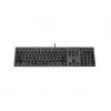 Laidinė klaviatūra A4Tech FX60H USB QWERTY – pilno dydžio 100%, baltas foninis apšvietimas, pilka, USB stotelė
