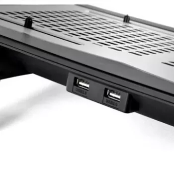 Aušinimo padėklas nešiojamam kompiuteriui THERMALTAKE CL-N002-PL12BL-A su 12 cm ventiliatoriumi, aliuminis ir plastikas, 390×277.5×49.3 mm, 1000–1300 RPM