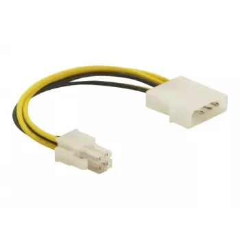 DeLOCK kabelis P4 kištukas į Molex 4 kontaktų kištuką, įvairiaspalvis, 0,13 m
