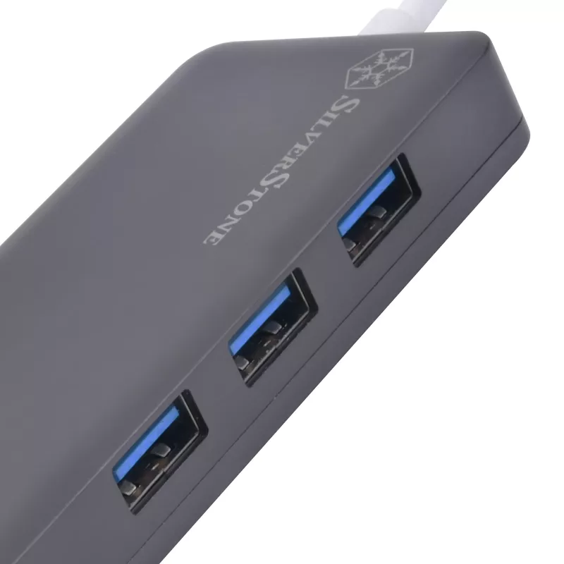 SilverStone SST-EP14C – USB 3.1 Type-C Gen1 į HDMI, 3x USB 3.1 Gen 1 Type-A, 1x USB 3.1 Gen 1 Type-C (PD 2.0 įkrovimas)