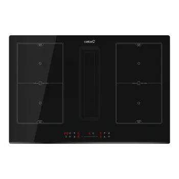 CATA IAS 7024 indukcinė kaitlentė su gartraukiu, 77 cm, 4 zonos, juoda