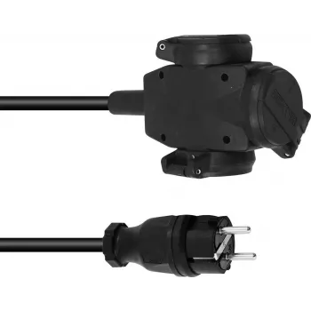 PSSO 30247011 ilginimo laidas 3x1,5 mm² 3 m 3 lizdai juodas