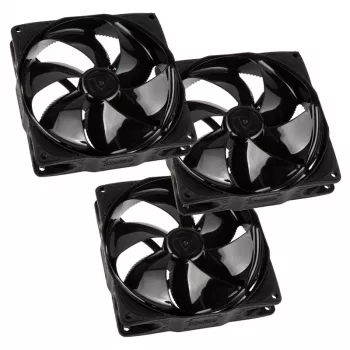 NOISEBLOCKER NB-eLoop B12-PS Black Edition 120mm PWM 3 vnt. rinkinys