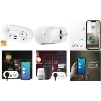 LOGILINK SH0102 išmanusis Wi‑Fi kištukinis lizdas, baltas, 2 lizdai