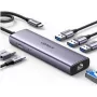 Ugreen 15598 USB 3.2 Gen 1 Type-C centrinė jungtis su HDMI, RJ-45, USB 3.0, sidabrinė