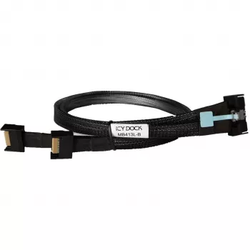 Prievado adapteris ICY BOX MB413L-B – MCIO 8i SFF-TA-1016 į 2× MCIO 4i SFF-TA-1016