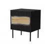 Cama INSERTO Naktinė spintelė, 2 vnt., 50x40x61.5 cm, juodas + LED