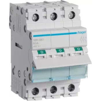 Hager SBN380 – kontaktoriaus ritė 80 A, 440 V, 3 moduliai