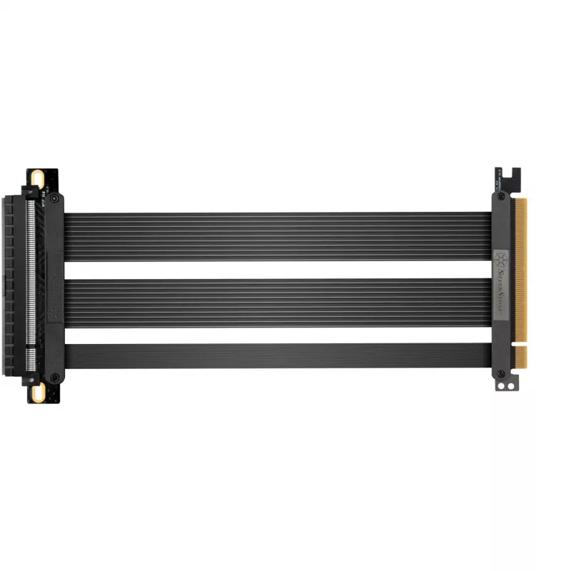SilverStone SST-RC05-220 PCIe 4.0 x16 „riser“ kabelis, 22 cm, juodos spalvos