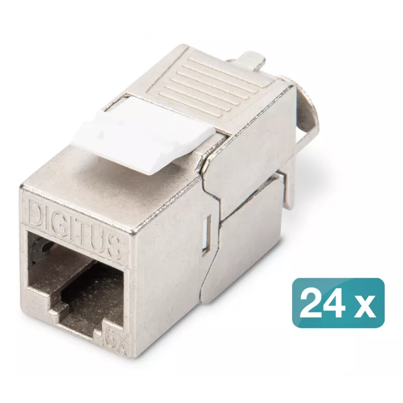 DIGITUS modulinė skirstomoji panelė 24 prievadų DN-91410-24 RJ-45 Cat6a pilka