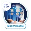 3in1 muzikinis projektorius karuselė smėlio spalvos
