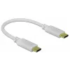 Delock USB-C laidas, 15 cm, 100 W, PD 2.0, baltas (85357)