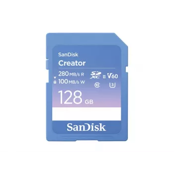 SanDisk Creator SDXC UHS-II atminties kortelė 128GB, skaitymo greitis iki 280 MB/s