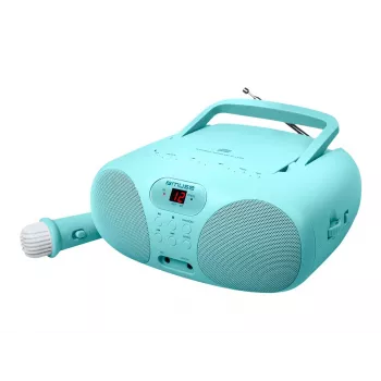 Muse MD-203 KB nešiojama stereo sistema su analoginiu FM radiju, mėlyna