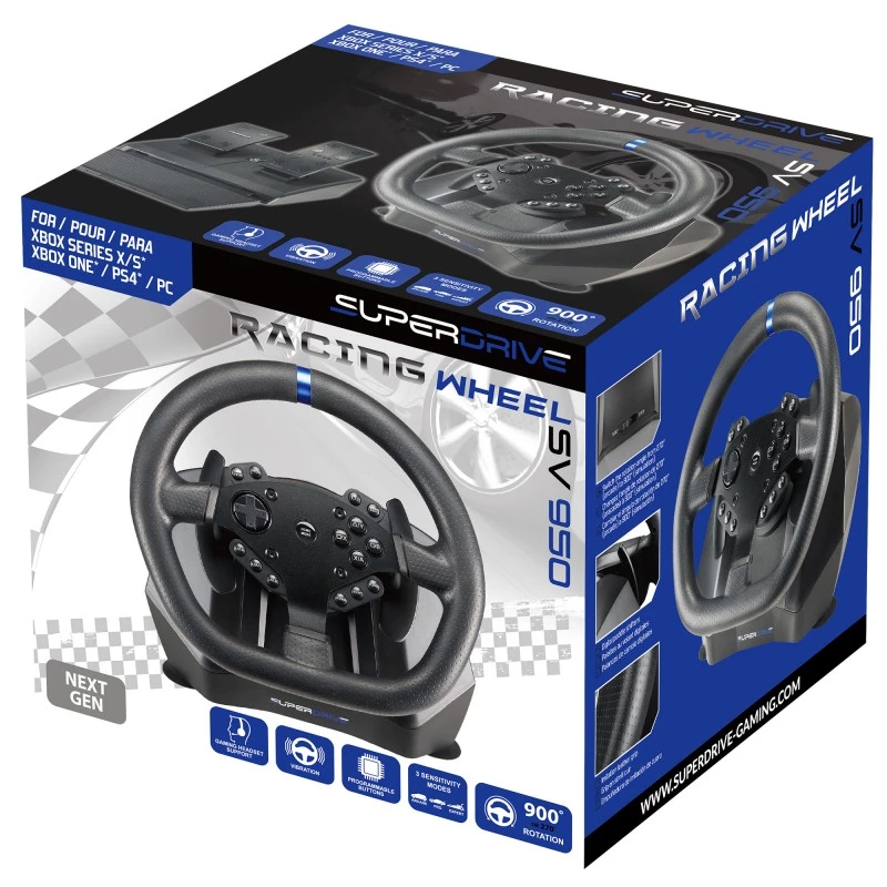 Vairas su pedalais Subsonic SA5640-NG juodas PC PlayStation 4 Xbox One