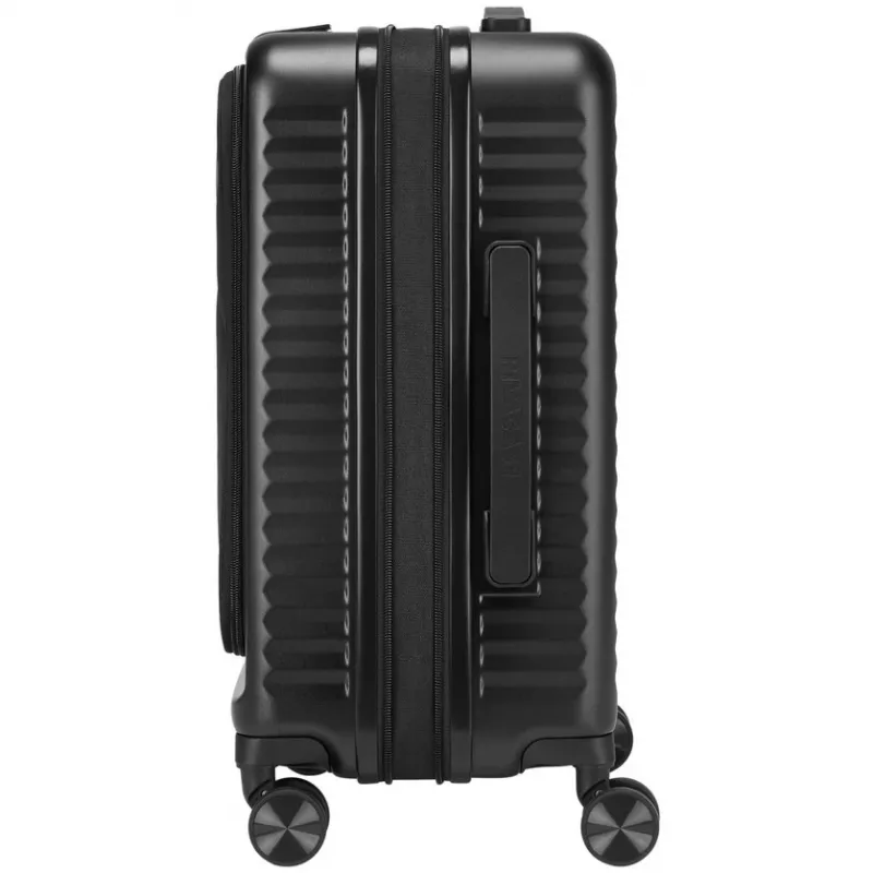 Kabininis lagaminas Rivacase 8180 Clark ECO – kietas korpusas, rankinis bagažas, juodas