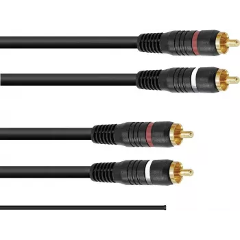 Cinch (RCA) kabelis Omnitronic 3020940N 2x2 įžemintas 1,5 m