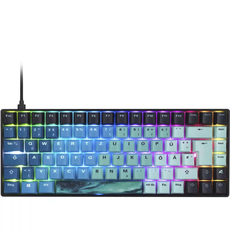 Mechaninė žaidimų klaviatūra Sharkoon SKILLER SGK50 S3 Ultimate Rev2 mėtų mėlyna QWERTZ išdėstymas