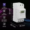 Elektroninis DIN bėgio laikmatis QOLTEC 50983, maitinamas baterija, automatikos grandinėms