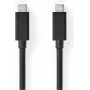 Nedis USB-C™ laidas | USB 3.2 Gen 2x2 | USB-C™ kištukas – USB-C™ kištukas | 100 W | 4K@60Hz | 20 Gbps | nikeliuotas | 2,00 m | apvalus | PVC | juodas | Dėžutė