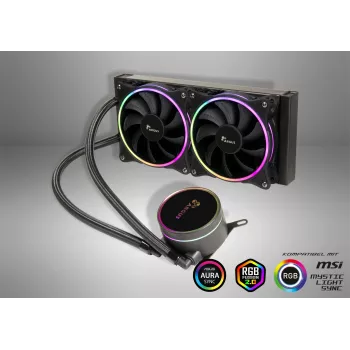 K Cooler Inter-Tech skystinis aušinimas CPU Argus Iceman LC-240 RGB