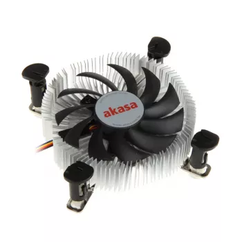 Akasa AK-CC7122BP01 žemo profilio procesoriaus aušintuvas iš aliuminio, LGA775/LGA1156/LGA1155, 75 mm