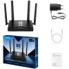 Stalinis maršrutizatorius Cudy WR3600 Dviejų juostų Wi‑Fi 7 (802.11be), iki 2882 Mbps, 4× Gigabit LAN, 1× WAN, juodas