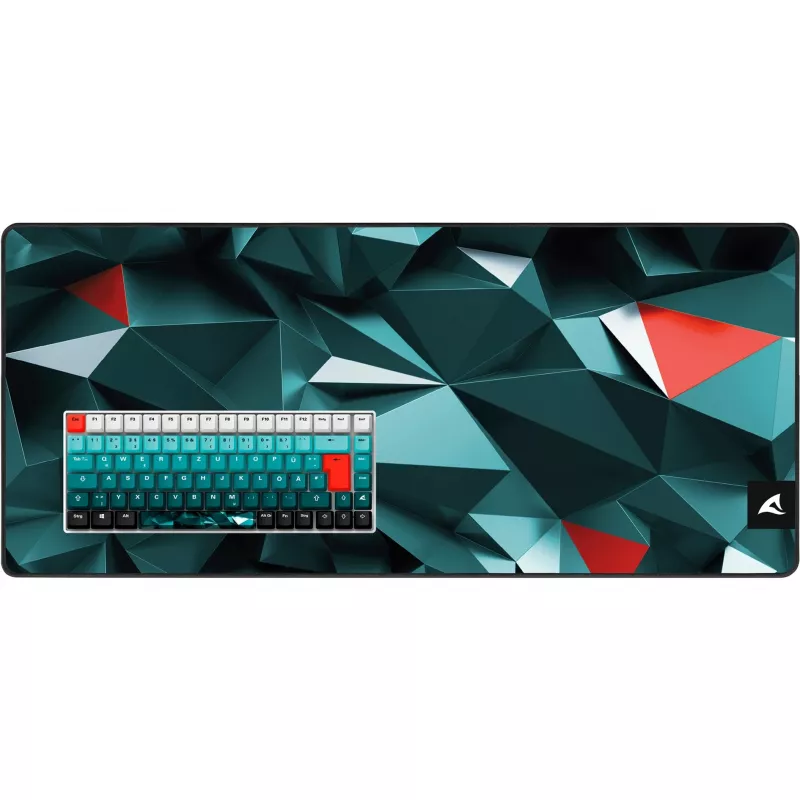 Žaidimų klaviatūra Sharkoon SKILLER SGK50 S3 Design Bundle D1 pilkai žalia raudona – laidinė, kompaktiškas išdėstymas