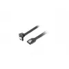 SATA III laidas LANBERG CA-SASA-13CU-0050-BK 0,5 m, SATA 7 kontaktų į 7 kontaktus, 6 Gbit/s, juodas