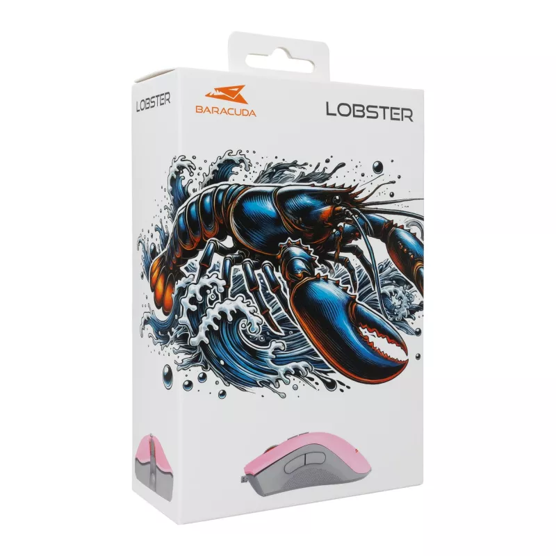 Pelė Baracuda BGM-084 Lobster Pink USB