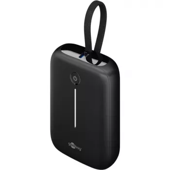 Nešiojamas powerbankas Goobay 10 000 mAh su integruotu USB-C laidu – 20W kompaktiškas kelioninis (76251)