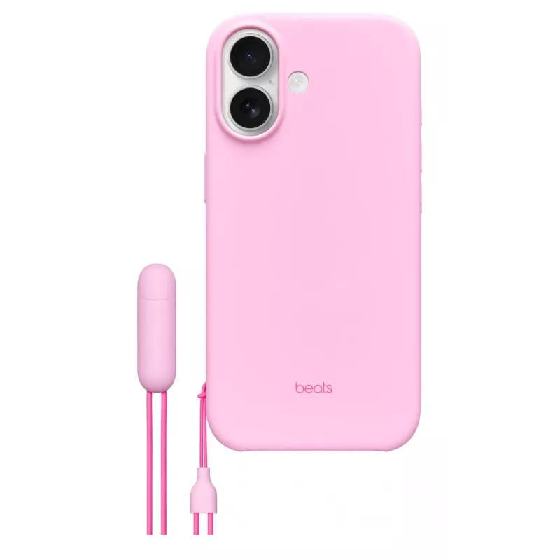 Dėklas su atrama iPhone 17 Apple Beats su MagSafe ir kameros valdymu, Pebble Pink, PC ir mikropluoštas