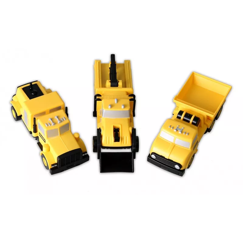 Transporto priemonių rinkinys Popular Playthings Mix or Match Vehicles Construction Black Yellow
