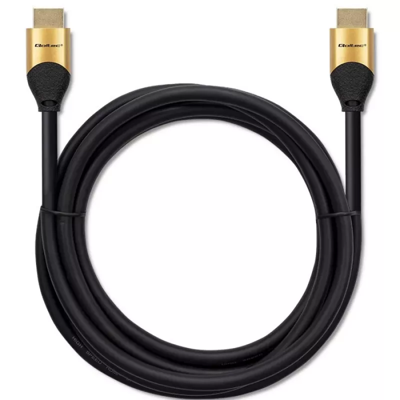 Qoltec 50357 HDMI kabelis 5 m, HDMI A tipo (Standartinis), juodas