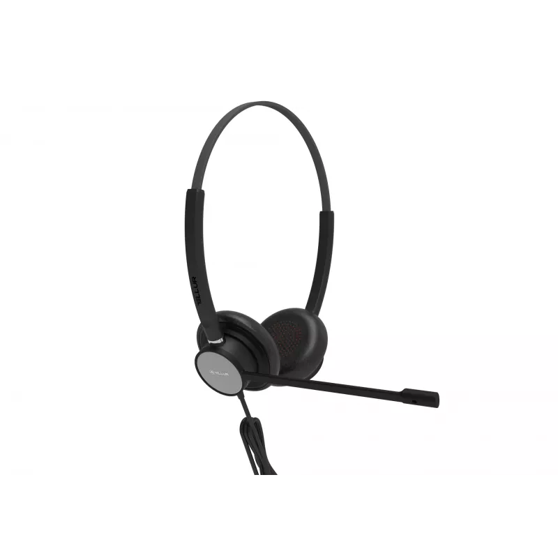 Tellur Voice 320 vielinė ausinė su mikrofonu, dvinarė, juoda