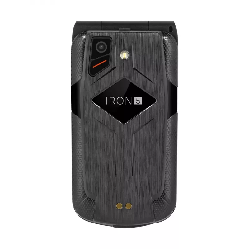 Sulankstomas telefonas Kruger & Matz Iron 5 Flip KM0466 — Dual SIM, 2,4 colio ekranas, IP68/IP69K, 1200 mAh