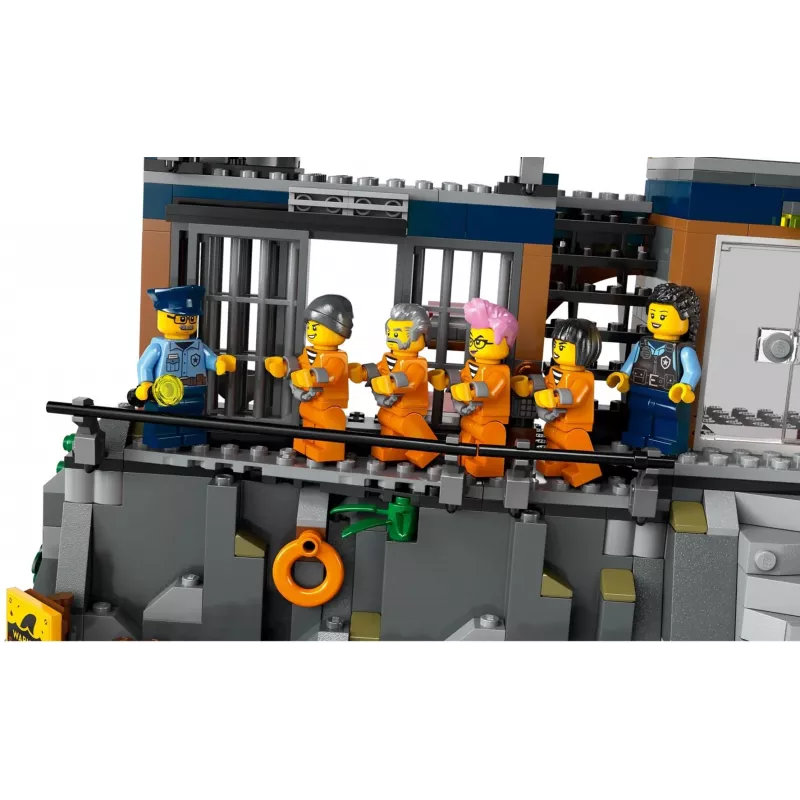 LEGO City Policijos nuovada Kalėjimo sala 60419 – 980 dalių, 7 minifigūrėlės, 370×400×160 mm